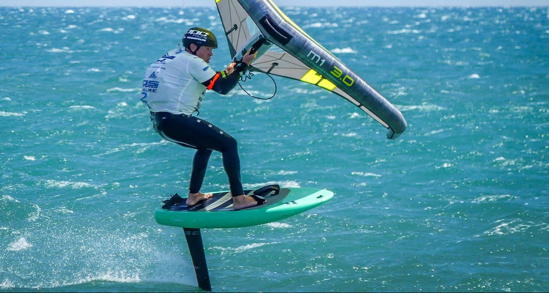 British wingfoil speed record with 30.84knots over 500m at La Palme